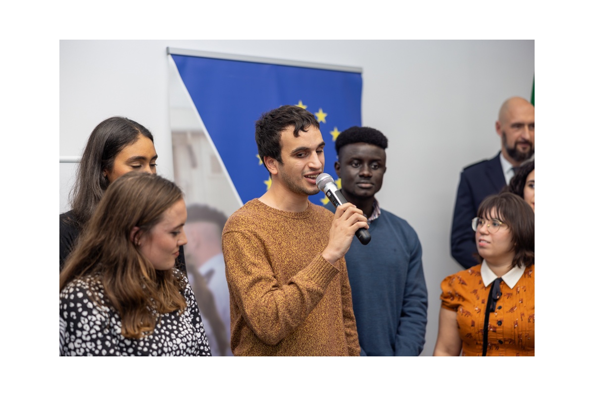 Hasan speaking at an OSCE event in Vienna